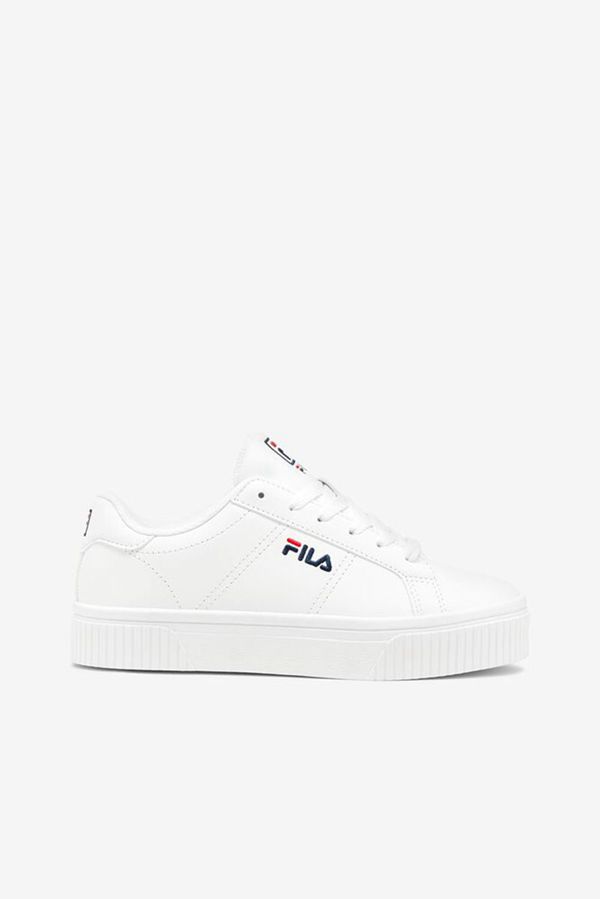 Fila Panache Creeper Women's Sneakers - White/Navy/Red,NZ 243-23540